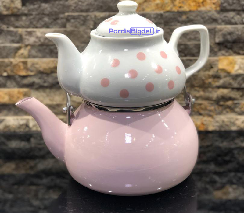 قوری و کتری لعابی توپی