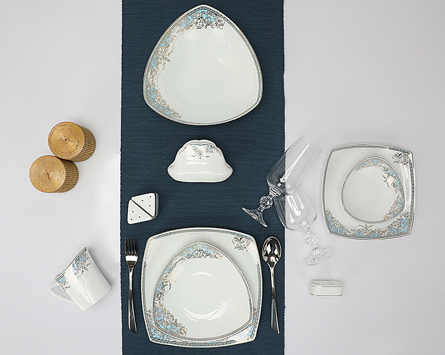 سرویس چینی پاریس طرح سلنا فیروزه ای 