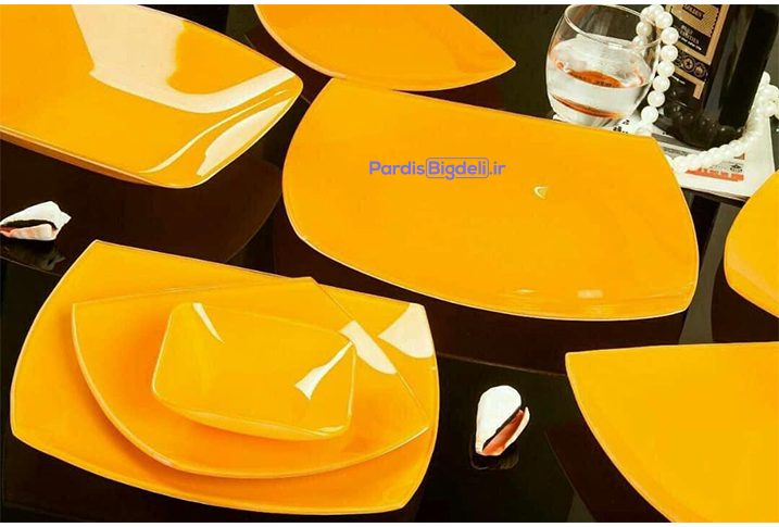 سرويس ٢٥ پارچه نارنجي تكرنگ