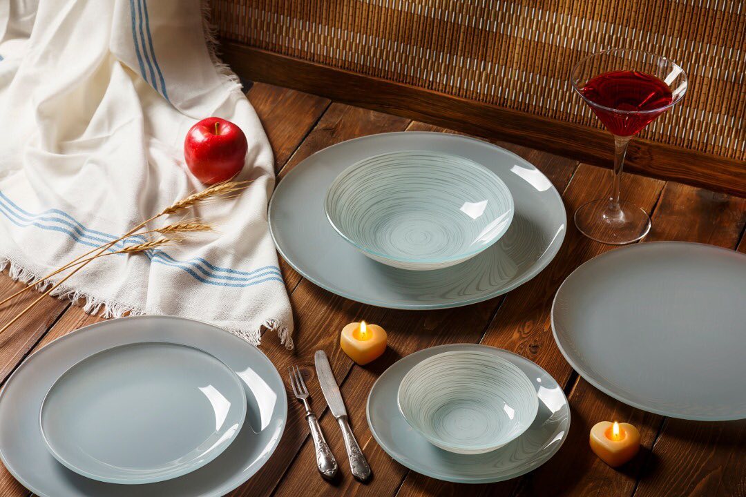 سرويس ٢٥ پارچه تركيبي گرد طوسي