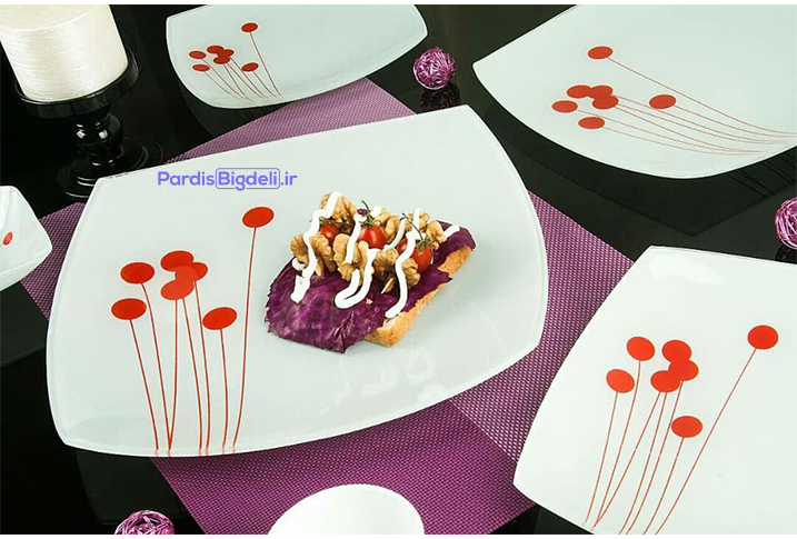 سرويس ٥٠ پارچه تركيبي قرمز و رومانتيك